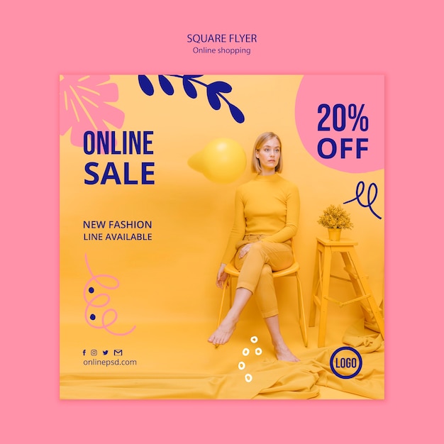 Online sale flyer template