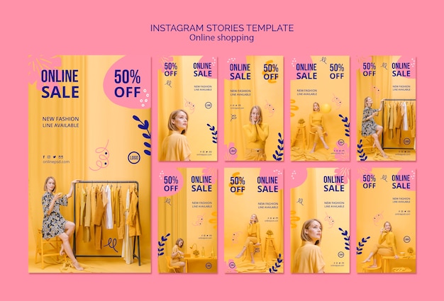 Free PSD online sale instagram stories collection