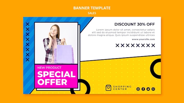 Free PSD online sale special offer banner template