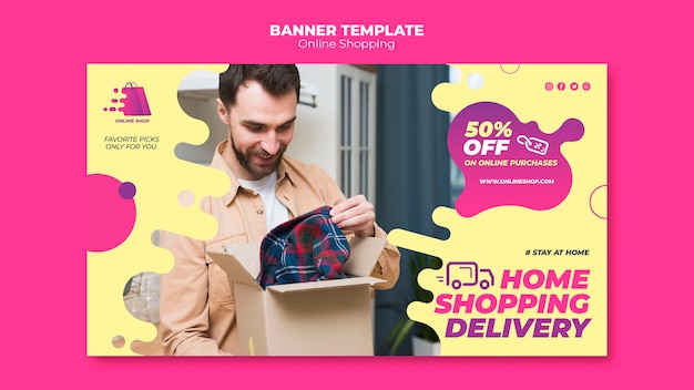 Free PSD online shopping banner design