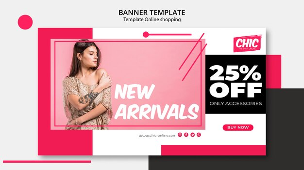 Online shopping banner template