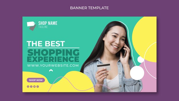 Online shopping banner template