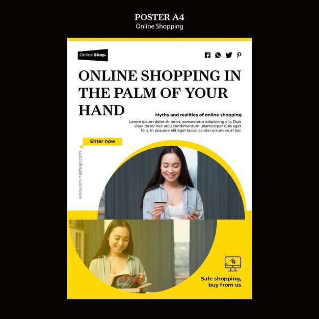 Online shopping poster