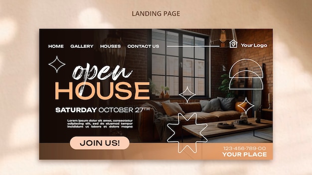 Free PSD open house template design