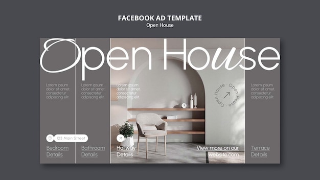 Free PSD open house template design