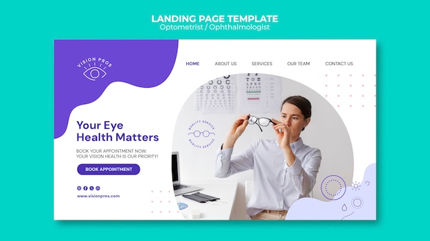 Free PSD ophthalmologist  design template