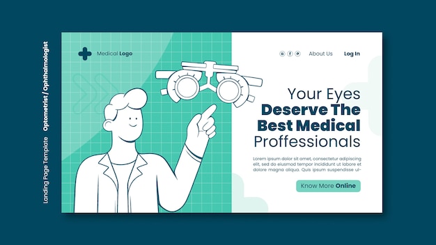 Free PSD ophthalmologist template design