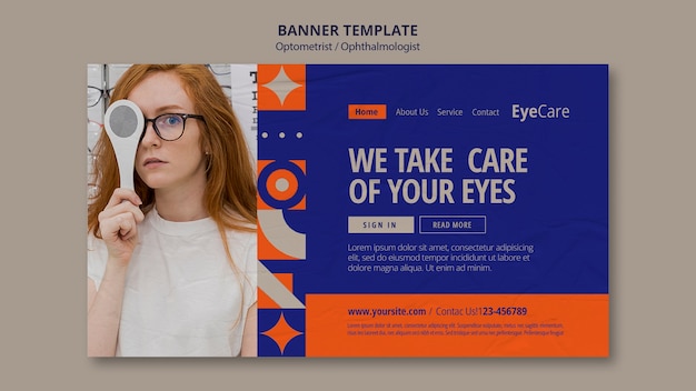 Free PSD ophthalmologist  template design