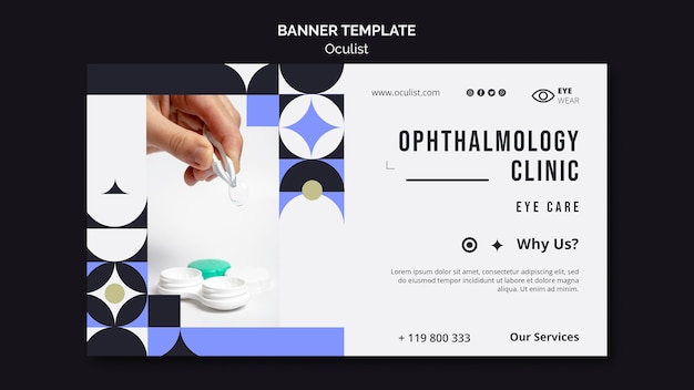 Free PSD ophthalmology clinic banner design