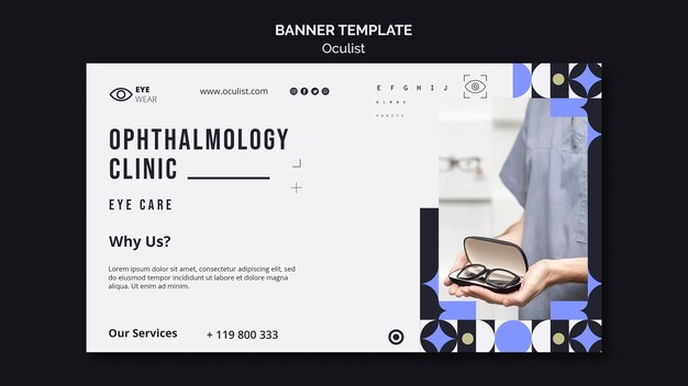 Free PSD ophthalmology clinic banner template