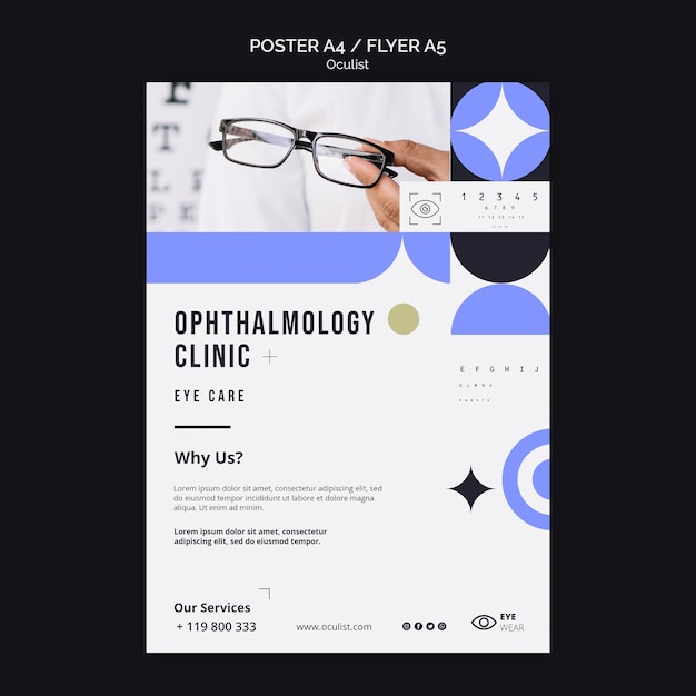 Free PSD ophthalmology clinic flyer template