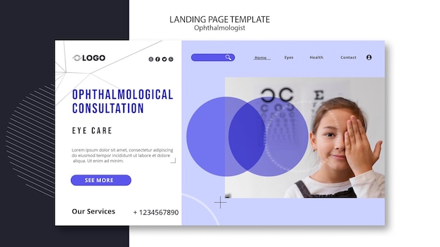 Free PSD optometrist template design