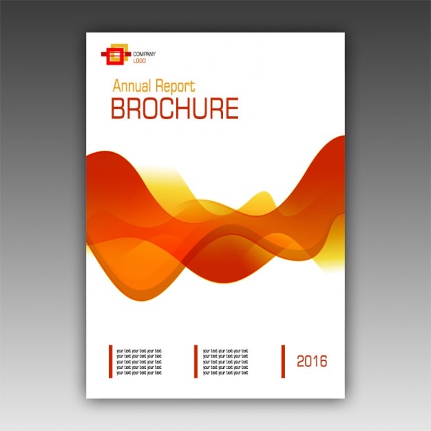 Free PSD orange brochure template