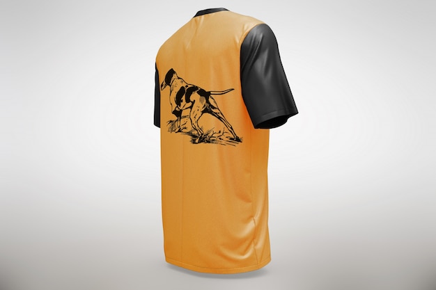 Free PSD orange t-shirt mock up