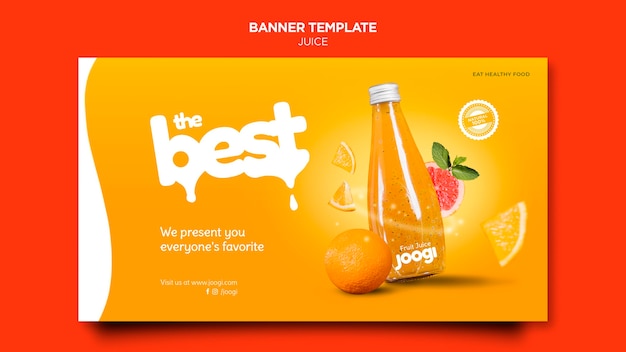 Free PSD organic juice banner template