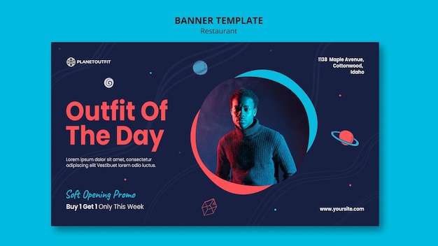 Outfit concept banner template