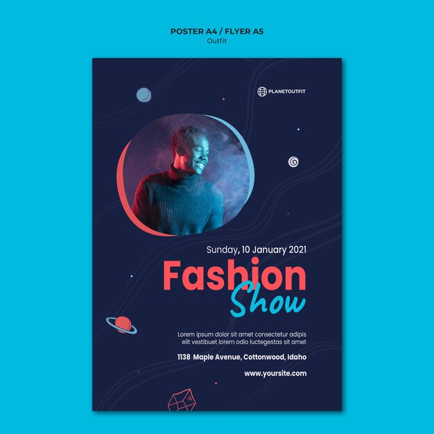 Outfit concept poster template