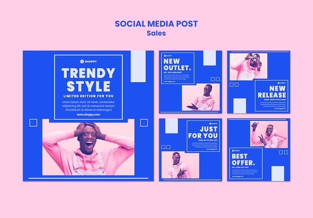 Outlet sale social media post template