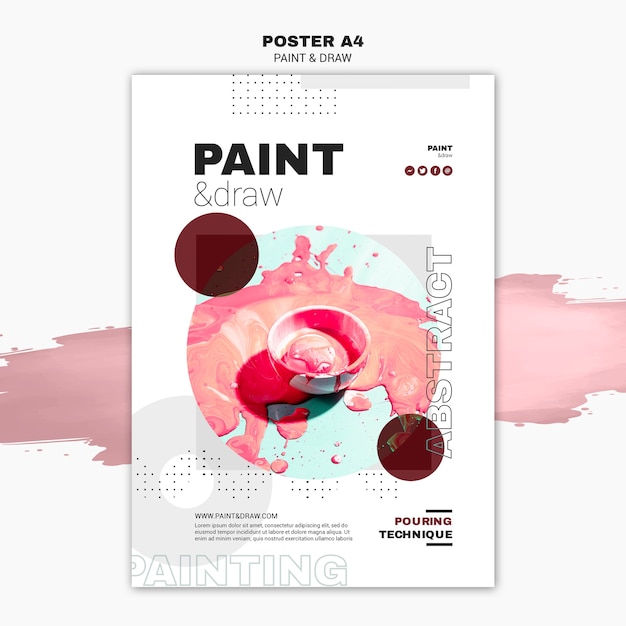 Paint concept poster template