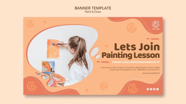 Paint&draw banner template