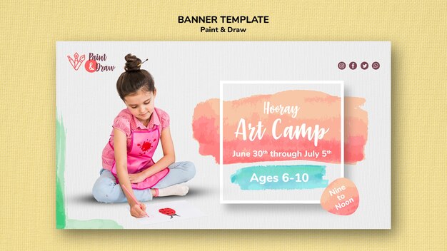 Paint & draw banner template