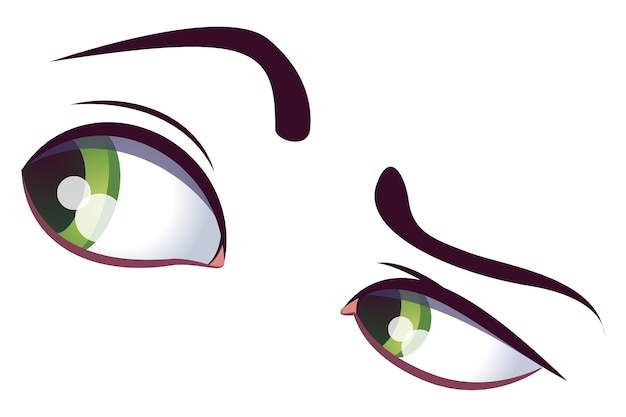 Free PSD pair of eyes illustration