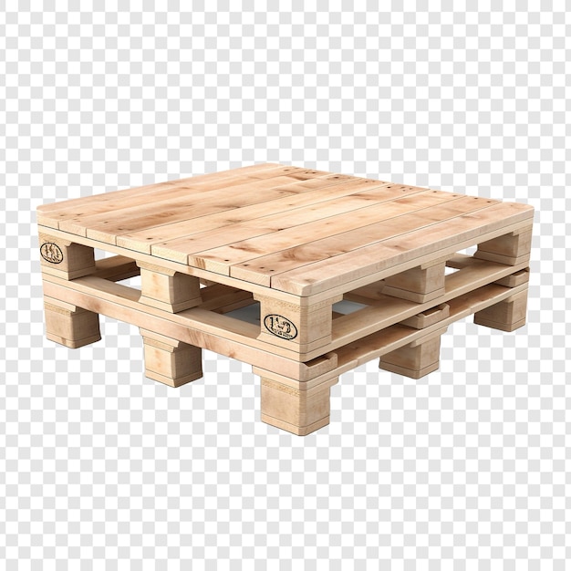 Free PSD pallet table isolated on transparent background