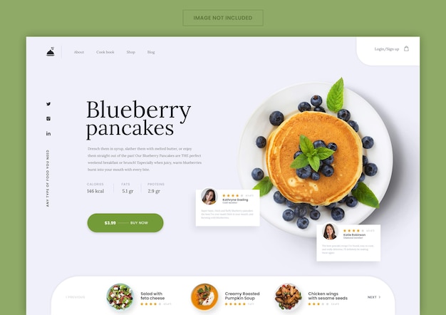 Pancakes bakery landing page template