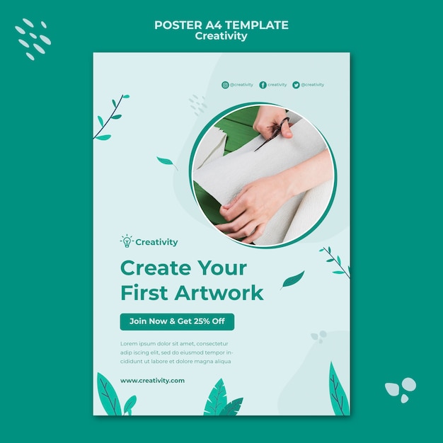 Paper art vertical print template