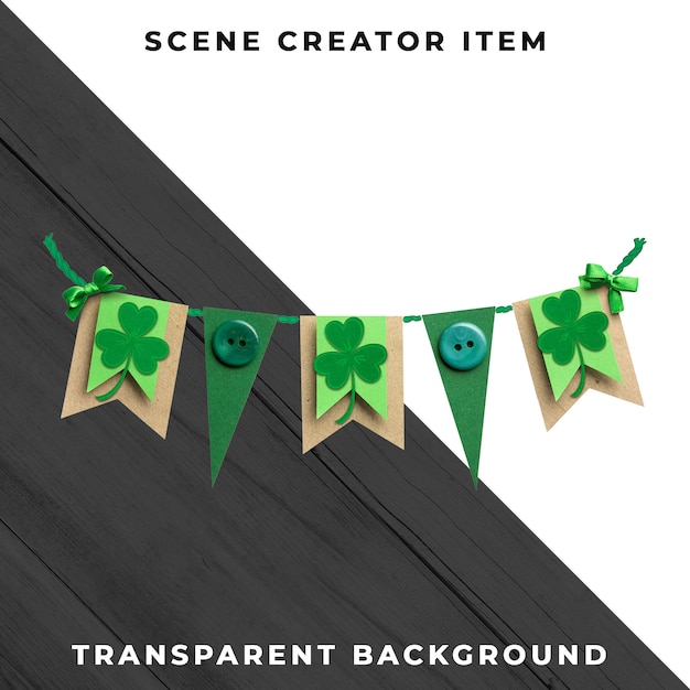 Free PSD paper party decoration isolated with clipping path.