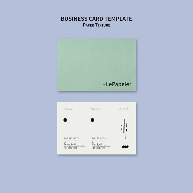 Paper texture business card design template