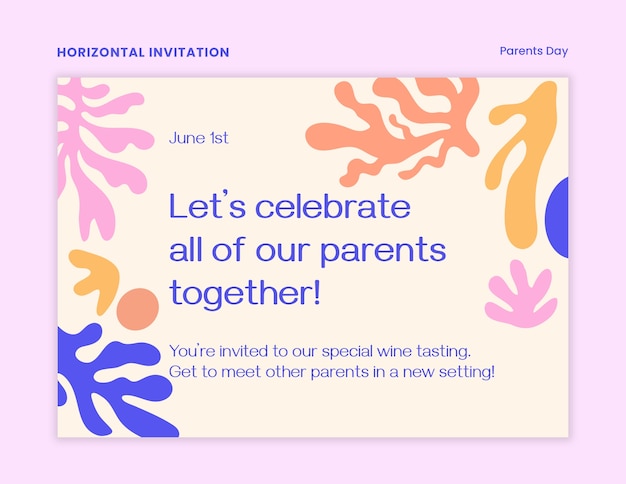 Free PSD parents day template design