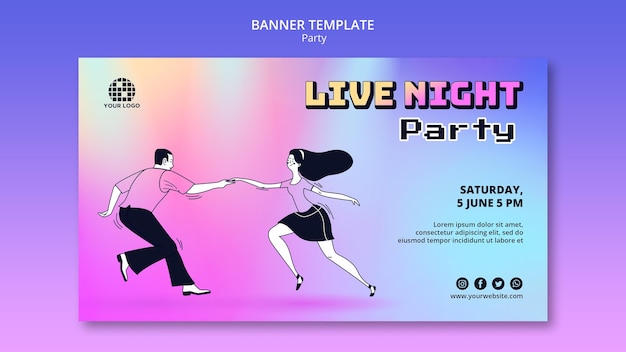 Party banner template