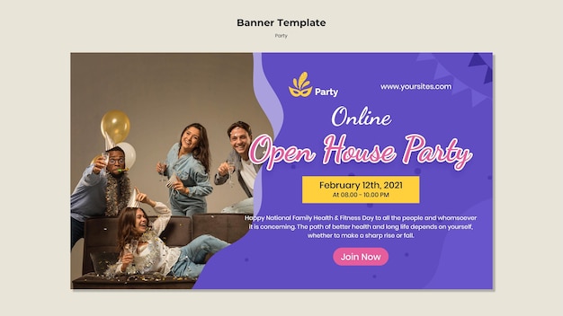 Party banner template