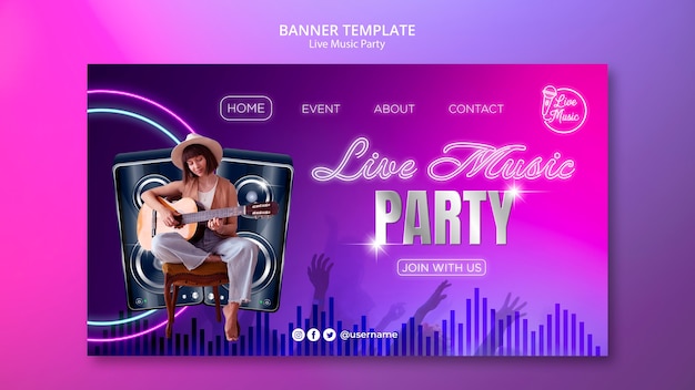 Party entertainment landing page template