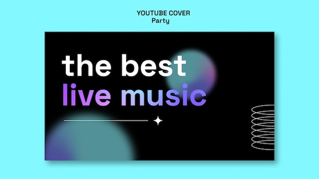 Free PSD party entertainment youtube cover template