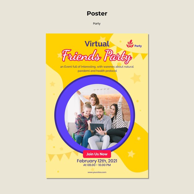 Party poster template