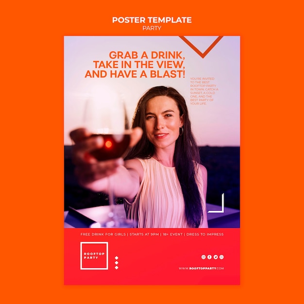 Party poster template