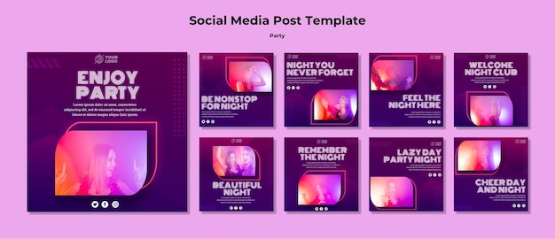 Party social media post template