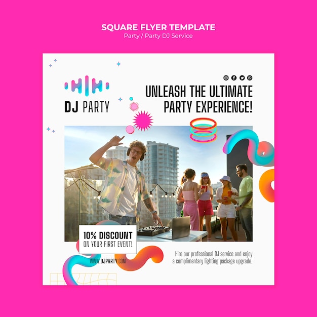 Free PSD party template design