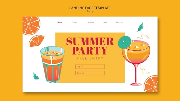 Free PSD party  template design