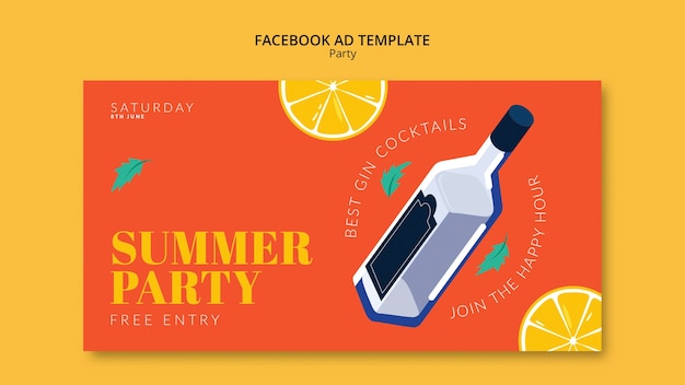 Free PSD party  template design