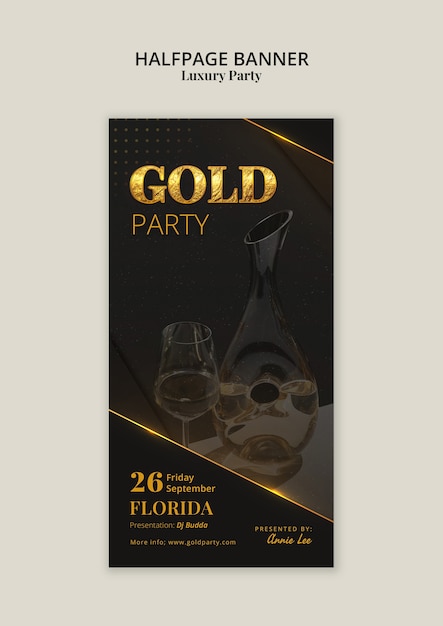 Free PSD party template design