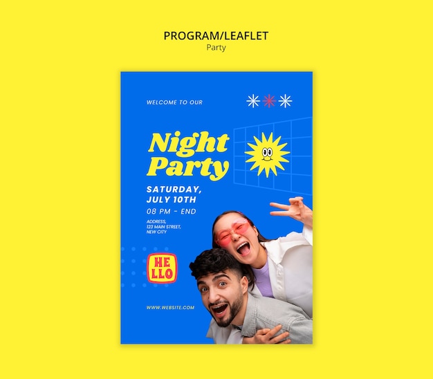 Free PSD party template design