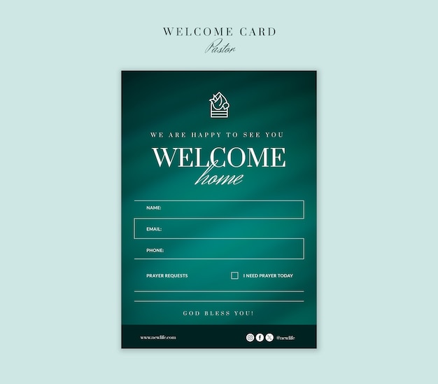 Free PSD pastor template design