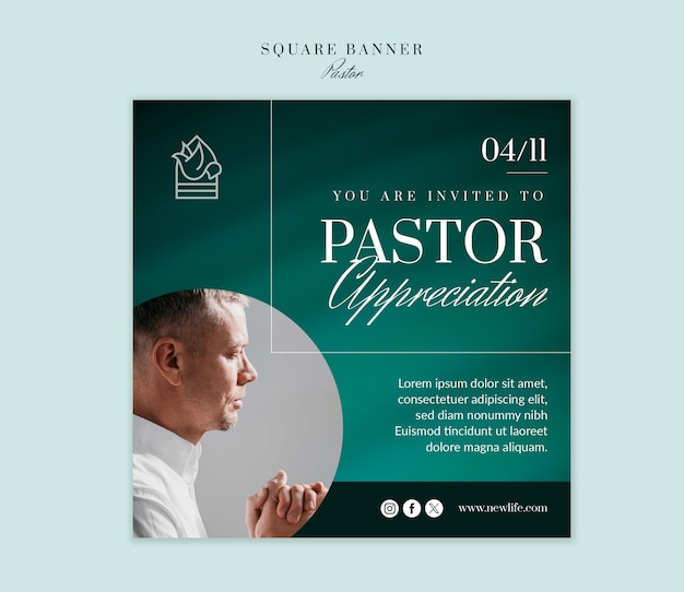 Free PSD pastor template design