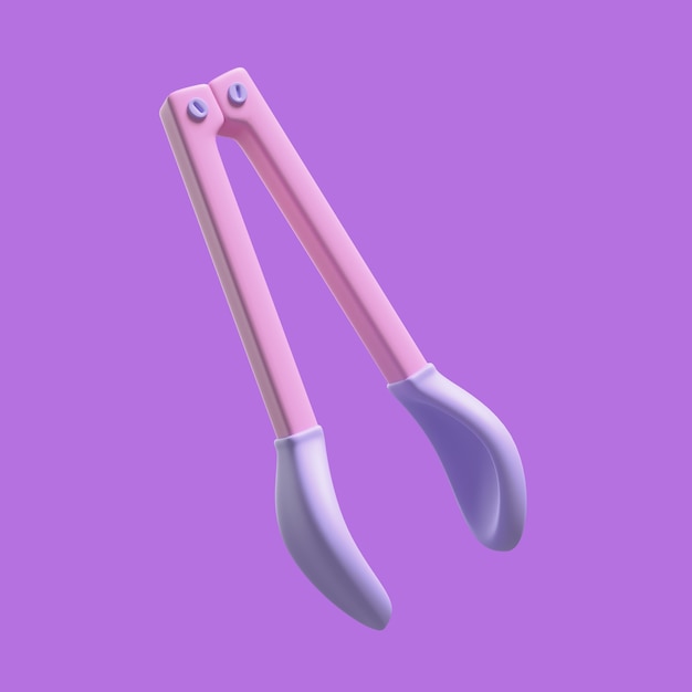 Free PSD pastry chef character tongs