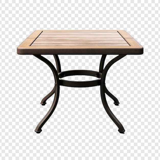 Free PSD patio table isolated on transparent background