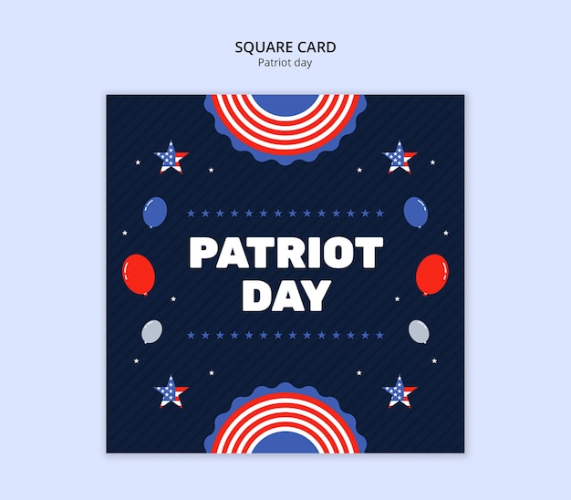 Free PSD patriot day template design