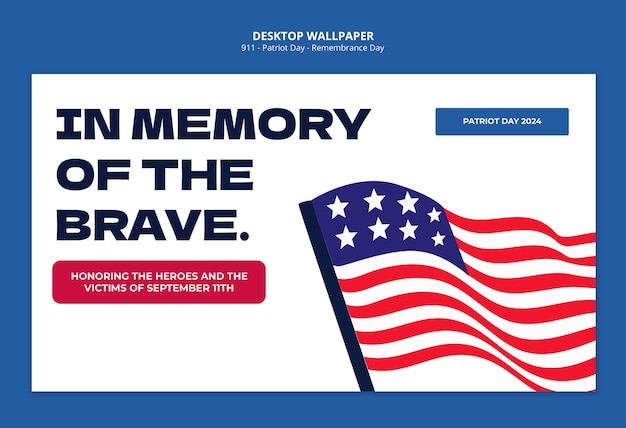 Free PSD patriot day template design